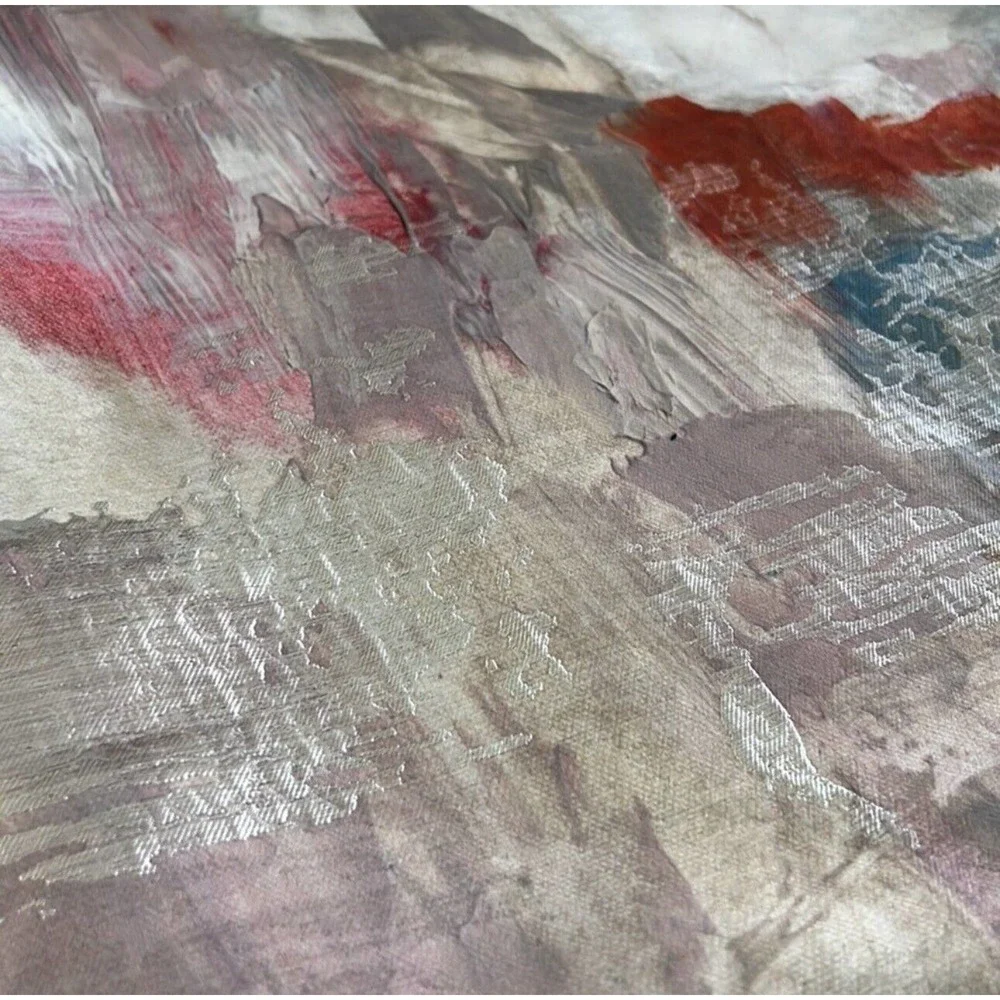 West Elm Ink Abstract Pillow Cover Blossom Brocade Paint Stroke